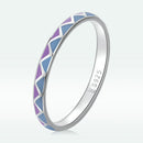 925 Sterling Silver Wide Enamel Ring Size 6.0 for Women-2