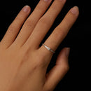 925 Sterling Silver & Moissanite Size 6 Ring with 0.1ct Moissanite-5