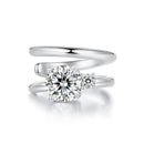 925 Sterling Silver 5mm Moissanite Earrings for Women, 13x8mm, White Gold Plated-3