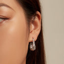 925 Sterling Silver Earrings with Pavé Set CZ, 2.5cm x 0.8cm, for Women-6