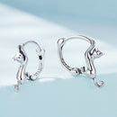 925 Sterling Silver Plated Gold Earrings Size 1.8cm for Women-4
