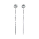 925 Sterling Silver 4.0 Carat Moissanite Earrings for Women-3
