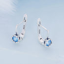 925 Sterling Silver Earrings with Oxidized Finish and Pavé Setting-5