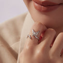 925 Sterling Silver White Gold Plated Rings-6