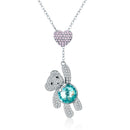 925 Sterling Silver Necklace 38-45cm with 3.1*1.3cm Pendant for Women-1