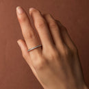 925 Sterling Silver 1.0mm Moissanite Platinum Plated Ring Size 5 for Women-7