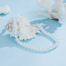 925 Sterling Silver White Gold Plated 39-45.5cm Quality Shell Pearl Necklace for Women-3