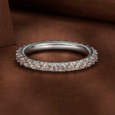 925 Sterling Silver Moissanite 0.03ct Ring Size 6-4