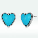 925 Sterling Silver Oxidized Turquoise Earrings for Women-5