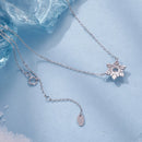925 Sterling Silver White Gold Plated CZ Necklace 45cm for Women-4