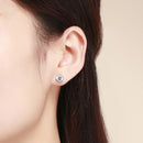 925 Sterling Silver Plated Platinum 0.6cm CZ Earrings-6
