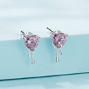 925 Sterling Silver CZ Earrings with Pavé Setting for Women-5