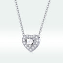 925 Sterling Silver Adjustable Cubic Zirconia Pendant Necklace for Women-4