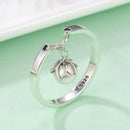 S925 Sterling Silver Ring Width 0.2CM Bead 0.6CM for Women-3