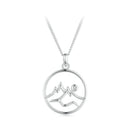 925 Sterling Silver Necklace with Pavé Setting CZ 21*16mm Pendant-4