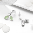 925 Sterling Silver Earrings with Synthetic Opal 1.5*1.3cm-3