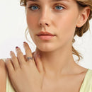 925 Sterling Silver Oxidized Silver 0.2-1.3 cm Adjustable Ring-7