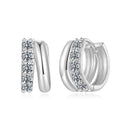 925 Sterling Silver Moissanite 0.06 Carat White Gold Plated Earrings for Women-1