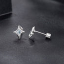 925 Sterling Silver Moissanite Earrings 0.8cm for Women-4