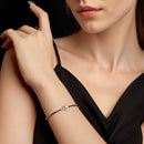 925 Sterling Silver Moissanite & CZ Bracelet Size 17 for Women-5
