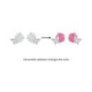 925 Sterling Silver White Gold Plated Resin Earrings 8x10mm for Women-3