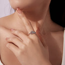 925 Sterling Silver Oxidized Adjustable Ring for Women-5