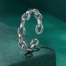 925 Sterling Silver Platinum Plated 0.4cm Wide Ring-3