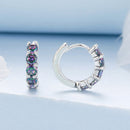 925 Sterling Silver Earrings with Pavé Setting CZ in Oxidized Finish for Women-3