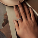 925 Sterling Silver Ring with Pavé Setting CZ, Size 6.0 for Women-5