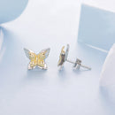 925 Sterling Silver White Gold Plated Small Earrings-4