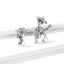 S925 Oxidized Silver Earrings Size 1.5*1cm, 2.4*1.3cm for Women-2