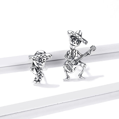 S925 Oxidized Silver Earrings Size 1.5*1cm, 2.4*1.3cm for Women - 0