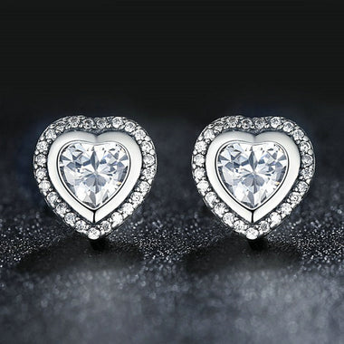 925 Sterling Silver Oxidized CZ Earrings
