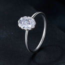 925 Sterling Silver 1.6mm Moissanite 1ct Ring in Size 6 for Women-3