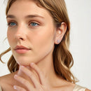 925 Sterling Silver Earrings with Pavé Set CZ in White Gold Finish, 1.1*1.0cm-7