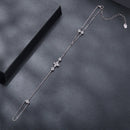 925 Sterling Silver White Gold Plated Moissanite Bracelet, 15+6cm, for Women-4