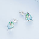 925 Sterling Silver Transparent Glass Earrings for Women-3