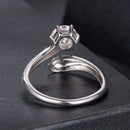 925 Sterling Silver 1 Carat Moissanite Ring for Women-1