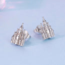 925 Sterling Silver Plated White Gold Earrings for Women, Size 1.3*1.0cm-3