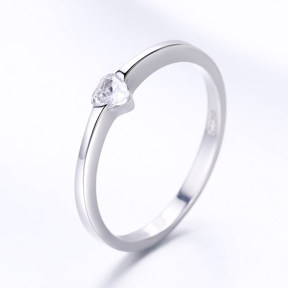 925 Sterling Silver Ring for Women Size 6.0 with Pavé Setting CZ