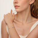 925 Sterling Silver & Plated White Gold Bracelet 15+6cm for Women-7