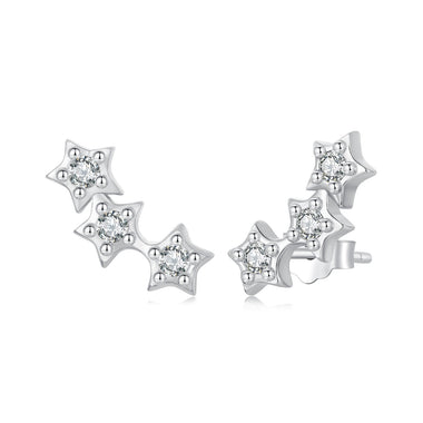 925 Sterling Silver Pavé Setting CZ Earrings for Women - 0