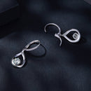 925 Sterling Silver Moissanite 0.5ct Earrings with Pavé Setting, Size 30*11mm for Women-7