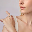 925 Sterling Silver Ring with Enamel and Oxidized Finish in Style E for Women-5