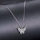 925 Sterling Silver Plated White Gold Moissanite Necklace 40+5cm for Women-4