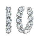 925 Sterling Silver Moissanite Earrings 0.1 Carat White Gold Plated 1.5x0.3cm Women-1