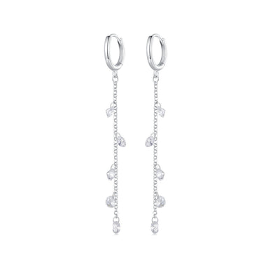 S925 Sterling Silver Pavé Setting CZ Earrings for Women - 0