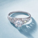 925 Sterling Silver Moissanite 0.65 Carat Ring Size 6 for Women-3