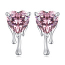 925 Sterling Silver CZ Earrings with Pavé Setting for Women-4