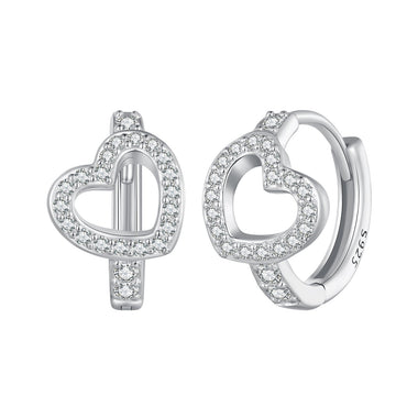 925 Sterling Silver Blue Pavé Setting CZ Earrings 12x8mm for Women - 0